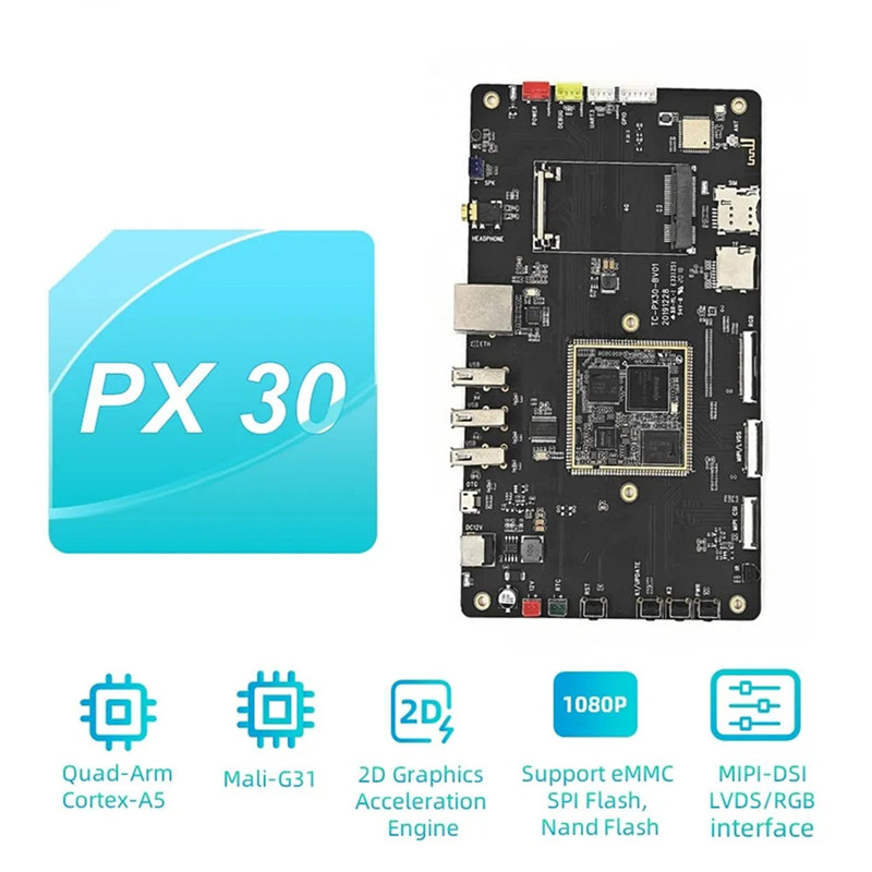 กระดานพัฒนา Rockchip PX30 Quad-Core 64 บิต